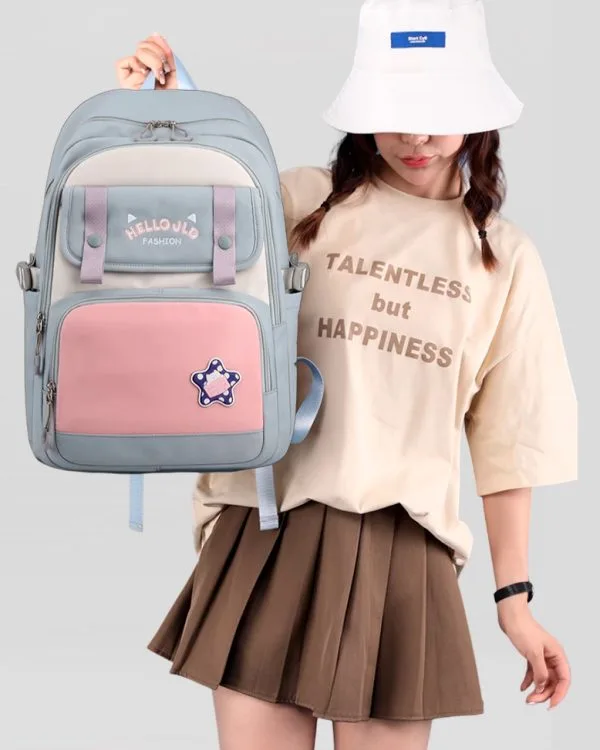 Mochila Hanna portalaptop hasta 15.6"- Celeste