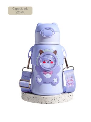 Termo Kawaii de acero inoxidable - Lila