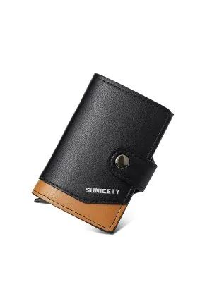 Billetera desplegable con bloqueo RFID- Negro – – Tienda