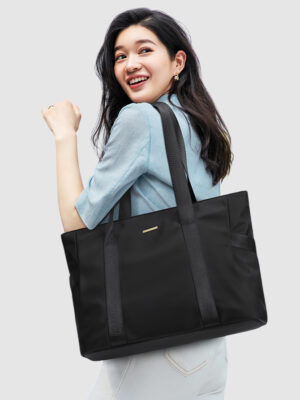 Tote Atenea con portalaptop hasta 14"- Negro