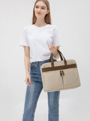 Bolso Aline con portalaptop hasta 15.6"- Beige