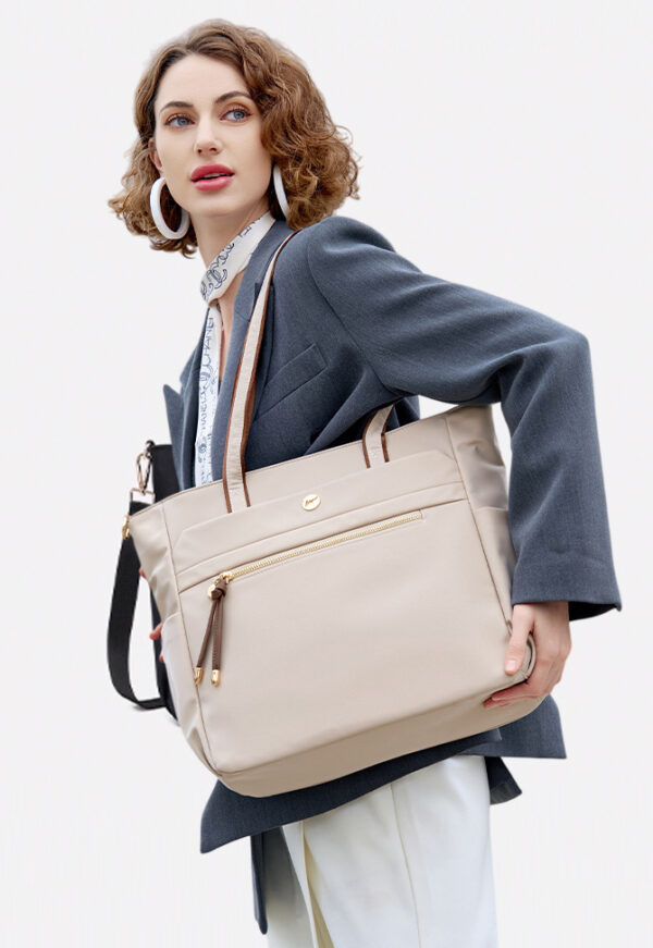 Tote Anya con portalaptop hasta 14"Beige