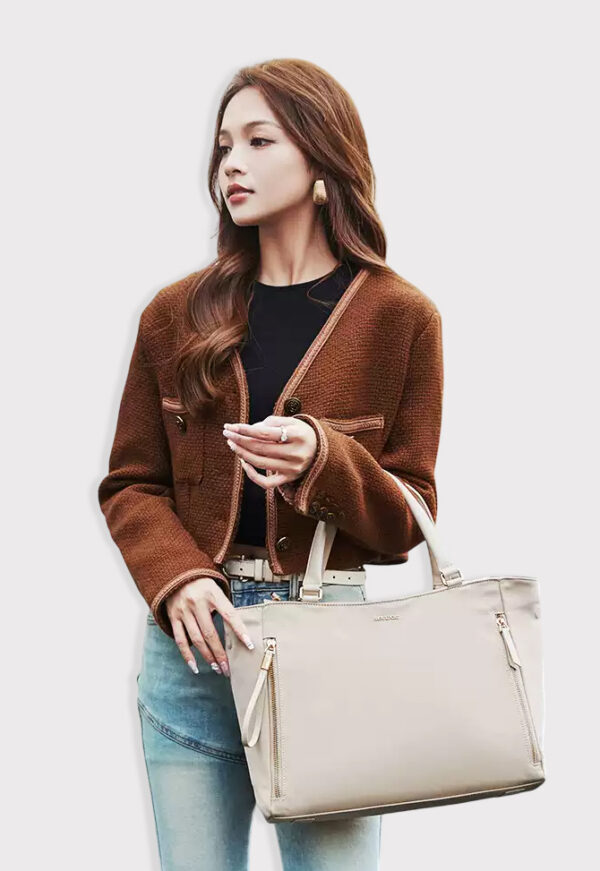 Bolso Brescia con portalaptop hasta 14"- Beige - Imagen 2