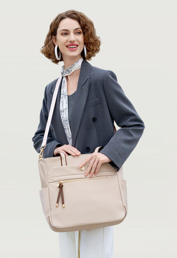 Tote Anya con portalaptop hasta 14"Beige - Imagen 2