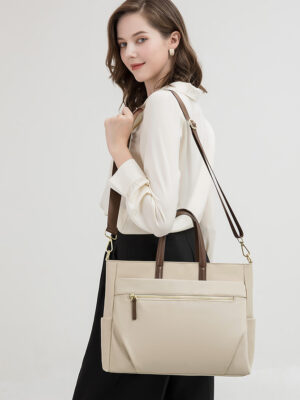 Bolso Katniss con portalaptop hasta 14"- Beige