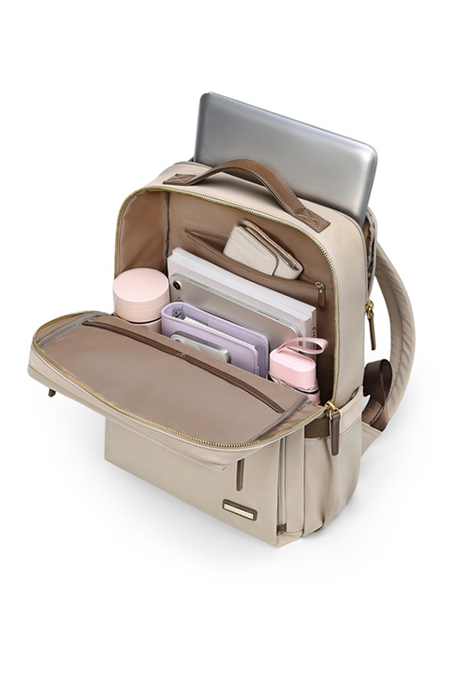 Mochila Aldana portalaptop hasta 15.6" Beige - Imagen 4
